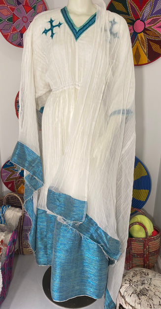 Traditional Habesha Dress  (የሐገር ልብስ) “Abigail”