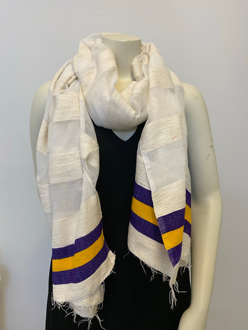 Purple and Yellow Tilet scarf