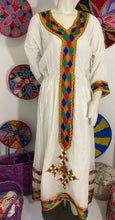 Load image into Gallery viewer, Colorful Tilet Habesha Dress (የሐገር ልብስ) &quot;Konjit”
