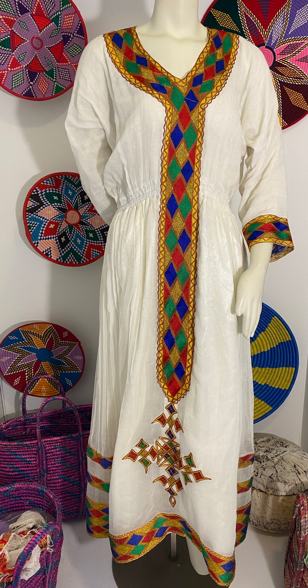 Colorful Tilet Habesha Dress (የሐገር ልብስ) 