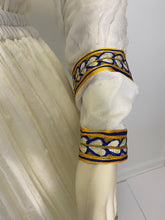 Load image into Gallery viewer, Habesha Dress with Blue and Yellow Tilet
