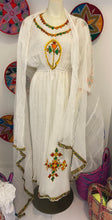 Load image into Gallery viewer, “Aregash” Traditional Habesha Dress with Kechin Tilet  (የሐገር ልብስ)
