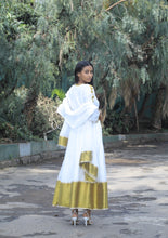 Load image into Gallery viewer, Habesha dress with Olive Tilet “Gomene”
