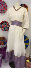 Load image into Gallery viewer, Habesha Dress with purple Tilet “Konjit 1”
