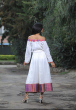 Load image into Gallery viewer, Off the shoulder Habesha dress “Adey”
