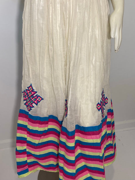 Habesha Dress with Multi Color Tilet  (የሐገር ልብስ) “Roman”