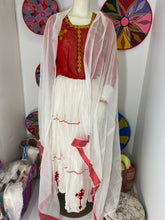 Load image into Gallery viewer, Habesha Dress with Menen and Chiffon Mix (የሐገር ልብስ) “Asmeret”
