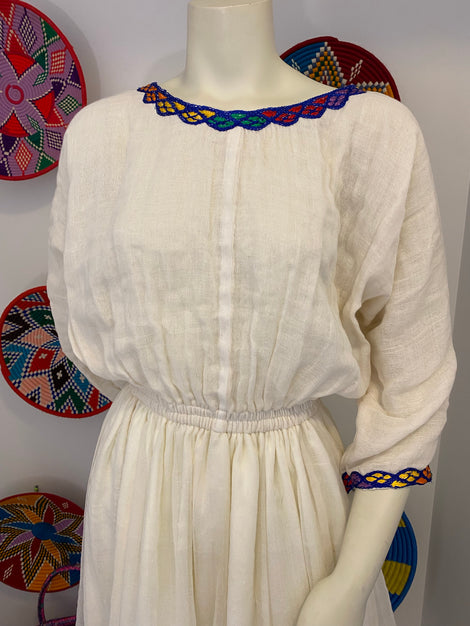 Habesha dress with Blue Tilet