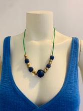 Load image into Gallery viewer, Blue Glass Beads Necklace
