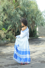 Load image into Gallery viewer, Habesha dress with blue Tilet “Rebekah”
