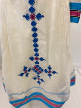 Load image into Gallery viewer, Blue and Pink Tilet Kid’s Habesha Dress
