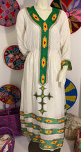 Load image into Gallery viewer, Habesha Dress with Green Tilet
