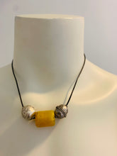 Load image into Gallery viewer, Yellow Glass Bead Necklace
