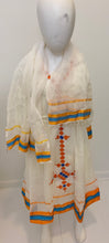 Load image into Gallery viewer, Orange and Blue Tilet Kid’s Habesha Dress
