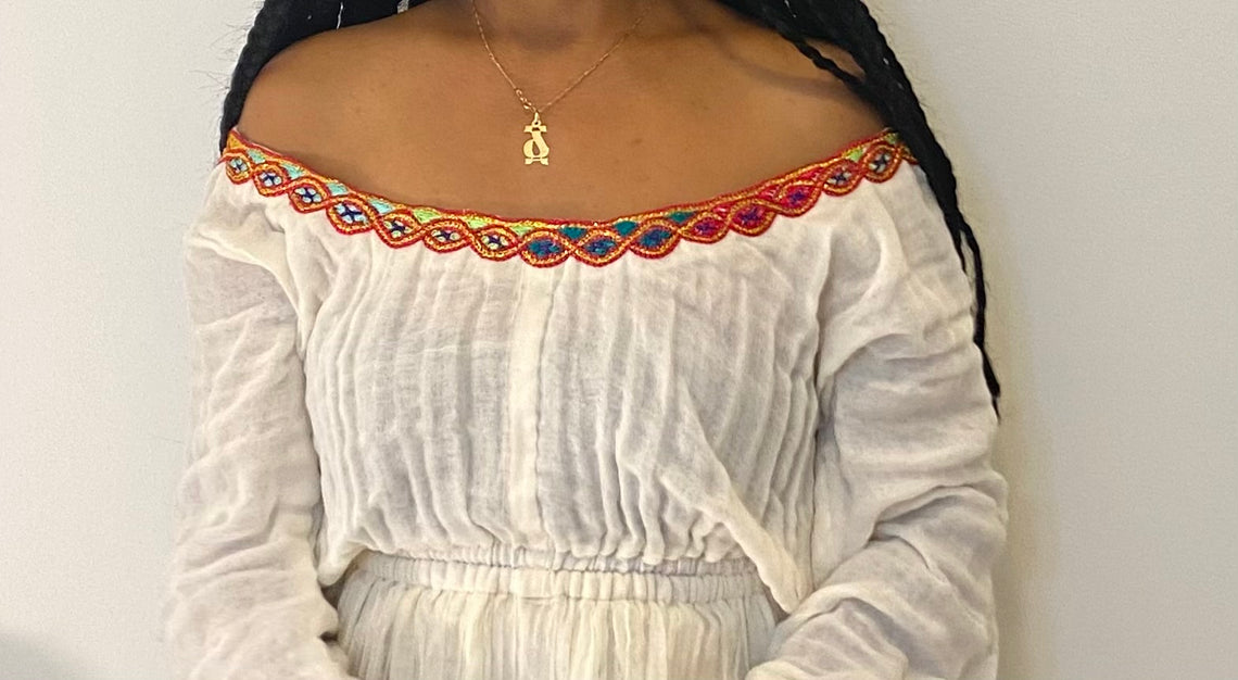 Traditional Habesha Dress (የሐገር ልብስ) “Feven”