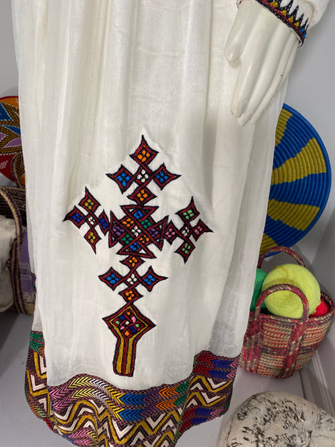 “Senait” Multi Color Tilet  (ሐገር ልብስ)